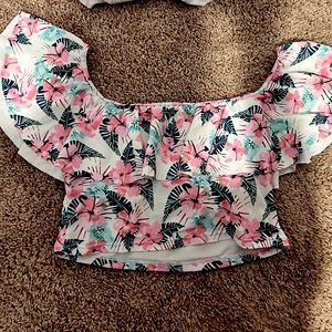 Floral swimsuit top